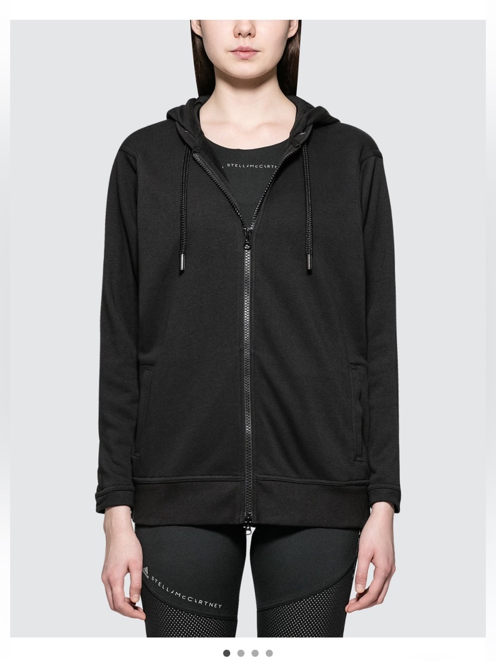 Adidas Stella McCartney black ess jacket hoodie extra small